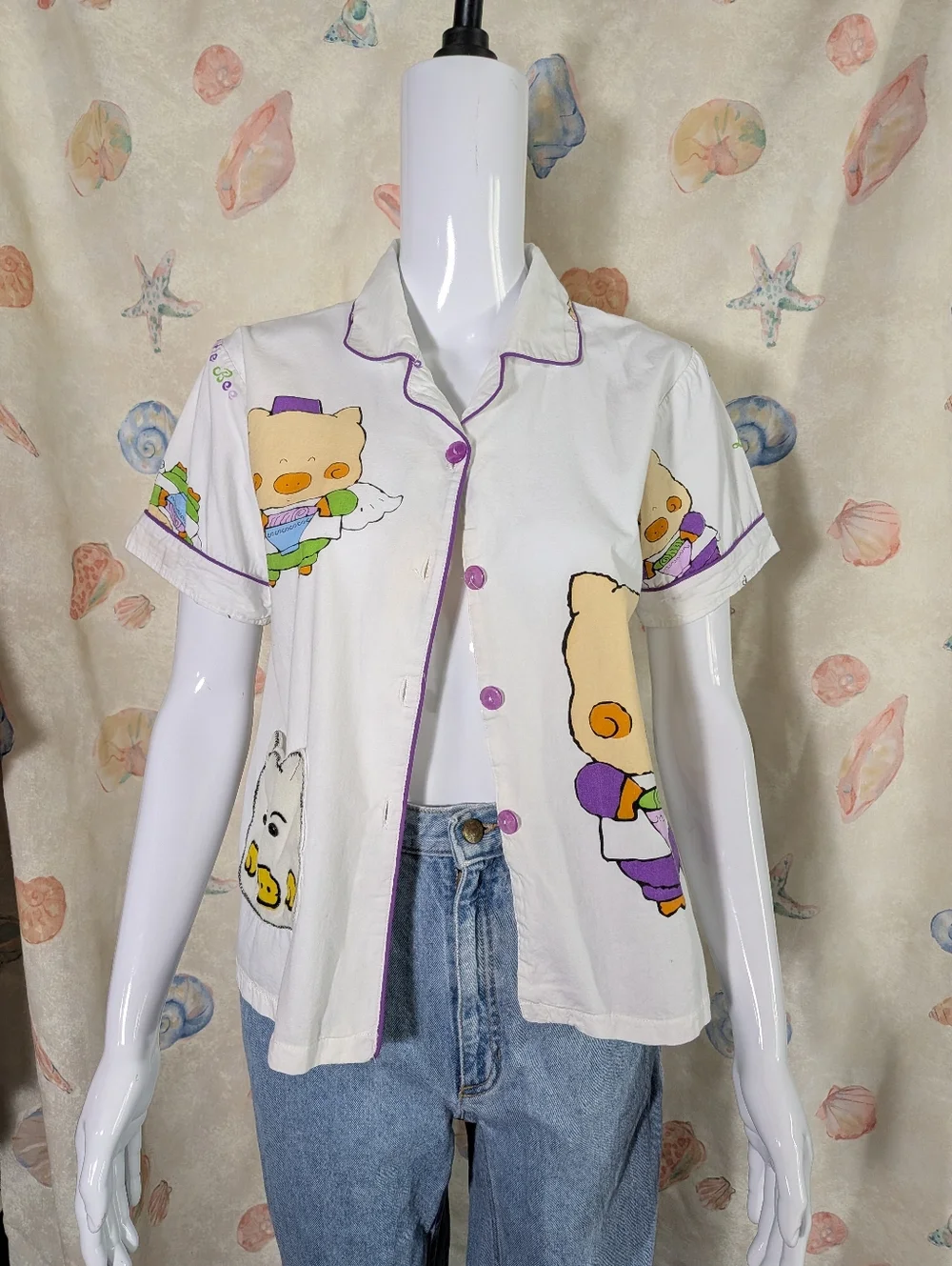 ❤️ Kids Cartoon Character Pajama Top Size M